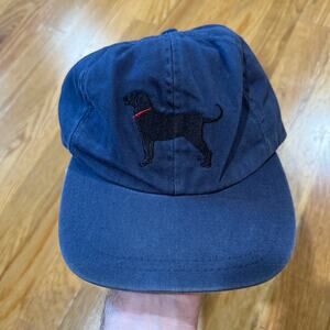 RARE The Black Dog Vintage Strapback Hat 90's Martha's Vineyard Preppy Blue